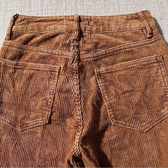 PACSUN Corduroy Mom Jean Golden Brown Oak Tapered Crop 5-Pocket Pants Women's 23 - Picture 9 of 16